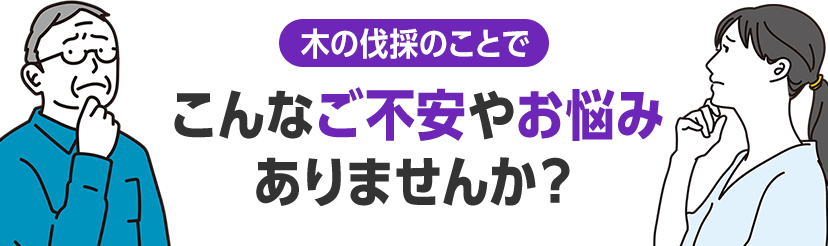 木の伐採のことでこんなご不安やお悩みありませんか？